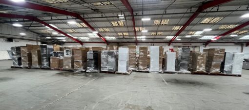 1 X TRUCKLOAD OF 26 PALLETS OF ASSORTED WHITE GOODS TO INCLUDE FRIDGES, DISHWASHERS, COOKERS AND MORE